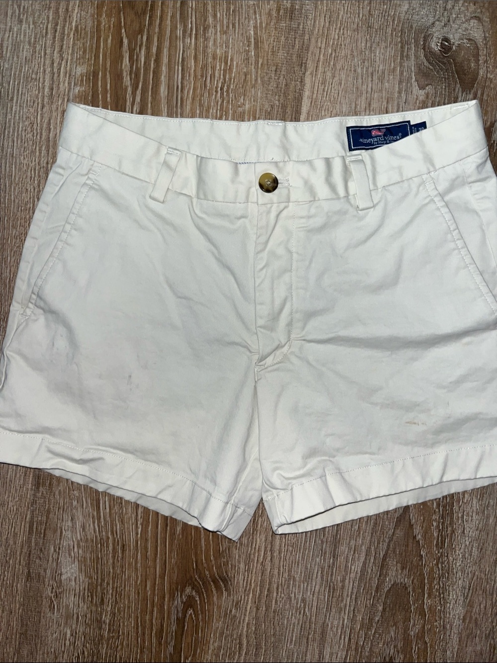 Vineyard Vines Cream Cotton Chino Shorts Men size 30 5 inch